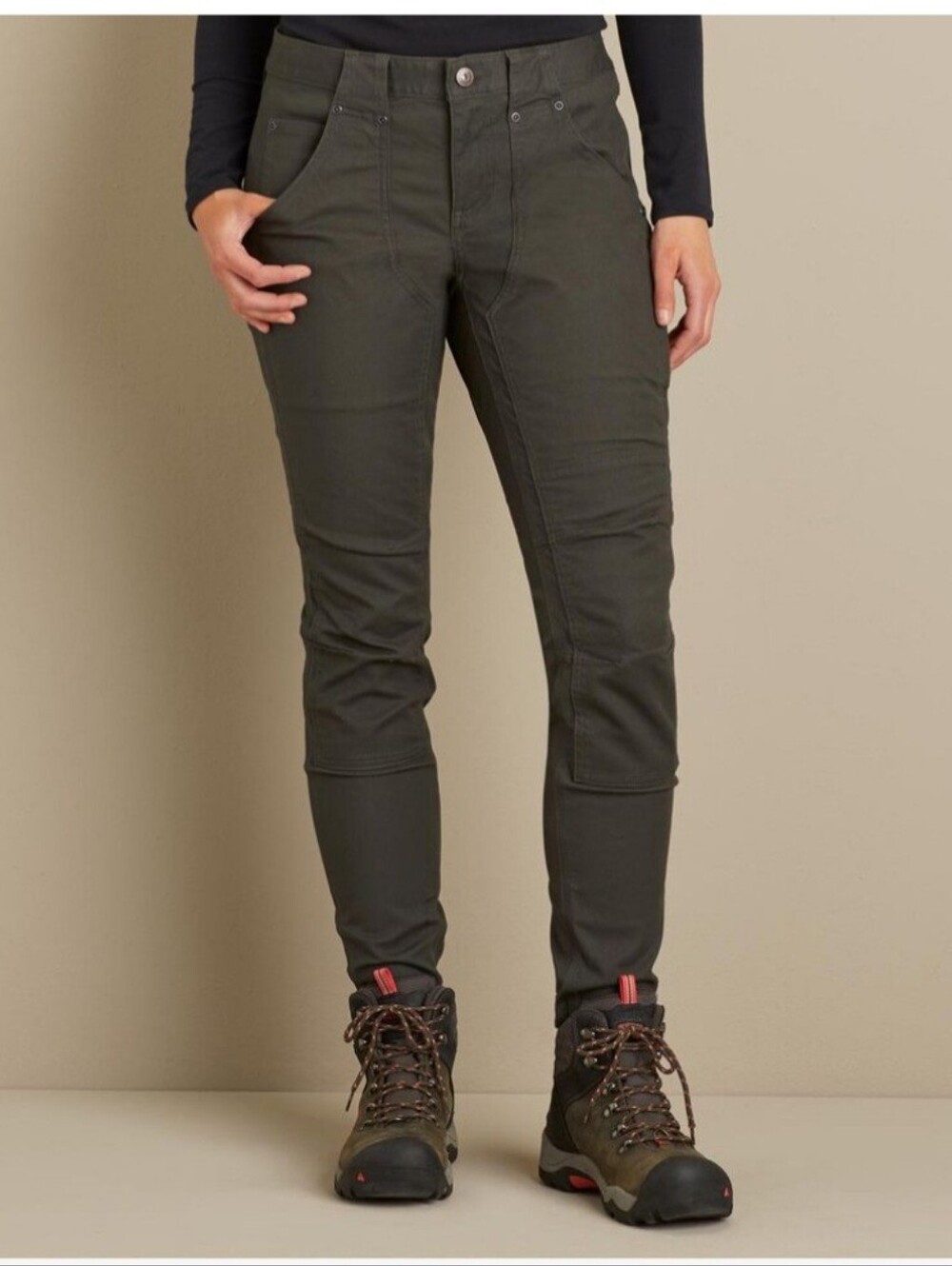 New Duluth Fortiflex Fire Hose Skinny Leg Pants Women's Size 18 Regular Grey